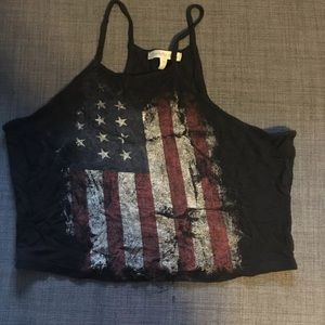 American flag crop top